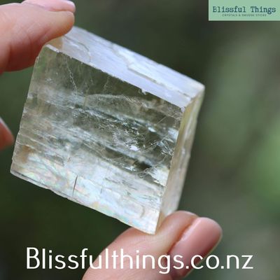 Honey - Clear Calcite Rhomb Cube (Iceland Spar)