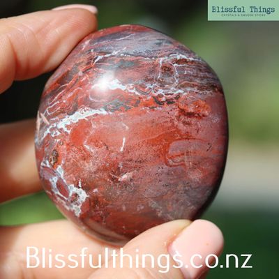 Flame Jasper Palm Stone