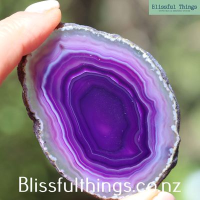 Purple Dyed Agate Slice