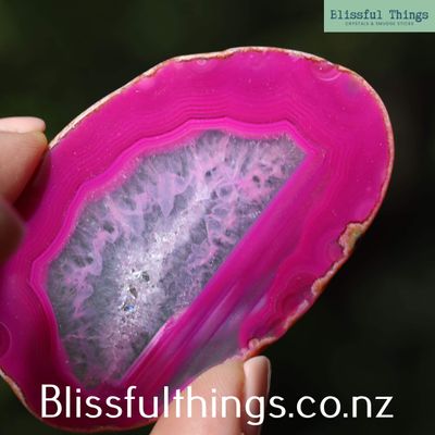 Pink Dyed Agate Slice