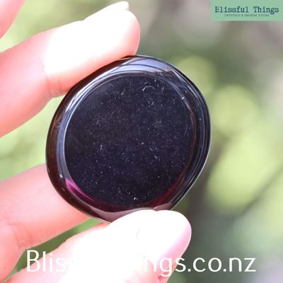 Black Obsidian Flat Stone