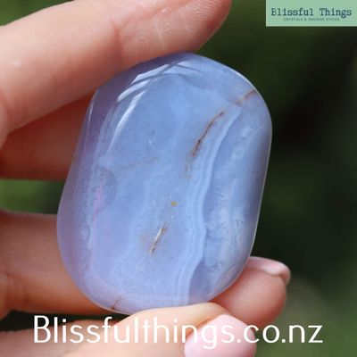 Blue Chalcedony Flat Stone