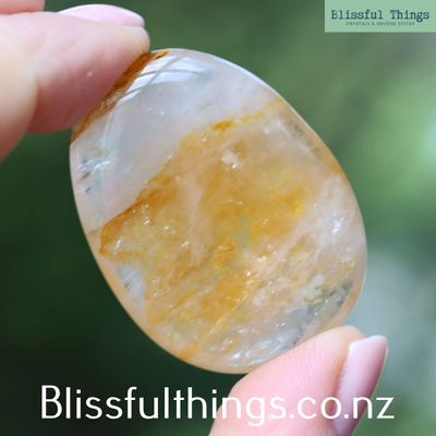 Golden Healer Flat Stone