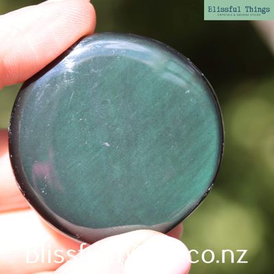 Rainbow Sheen Obsidian Flat Stone