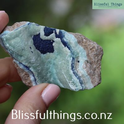 Azurite in Blue-Green Aragonite