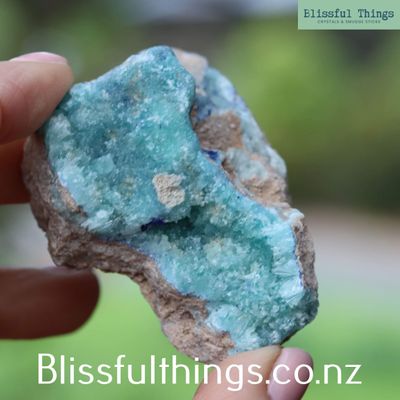 Azurite in Blue-Green Aragonite