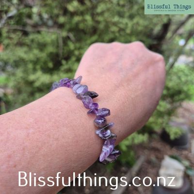 Amethyst Chip Bracelet