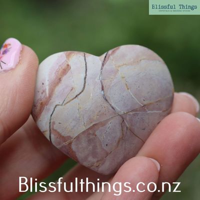 Pink Polychrome Jasper Heart
