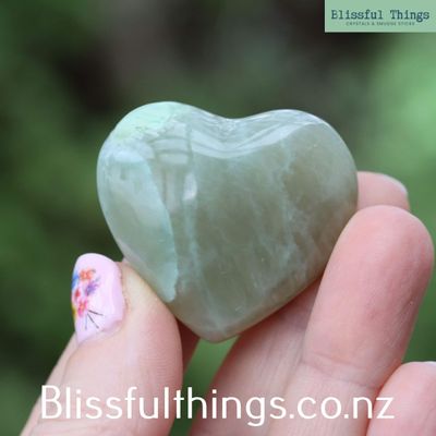 Green Moonstone Heart