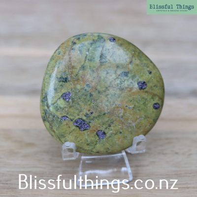 Atlantisite/Stichtite &amp; Serpentine Flat Stone