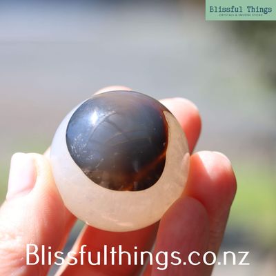 Agate Sphere with Quartz