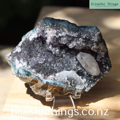 Black Amethyst Cluster with Quartz