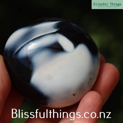 Orca Agate Palm Stone