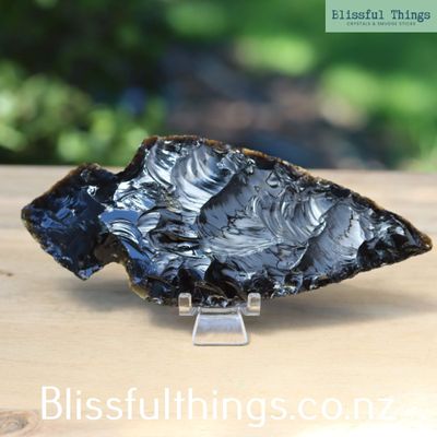 Black Obsidian Arrowhead XL