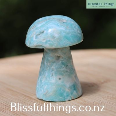 Blue Aragonite Mushroom