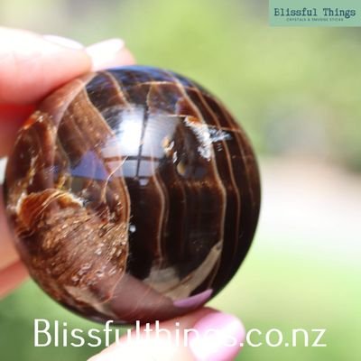Chocolate Calcite Sphere