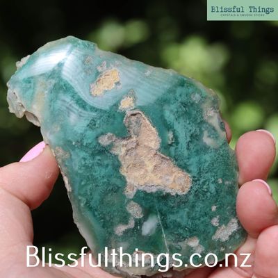 Chrysoprase Polished Face plus Botrtoidal formations