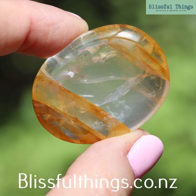 Golden Healer Flat Stone