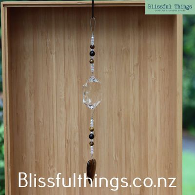 Rainbow Catcher - Octagon with Tiger&#039;s eye Heart