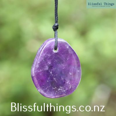 Amethyst Flat Stone Pendant