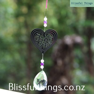 Rainbow Catcher Pear with Heart