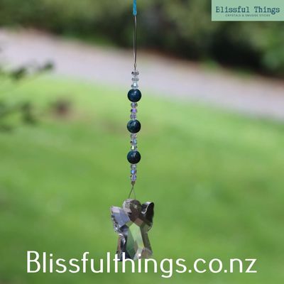 Rainbow Catcher - Angel with Apatite &amp; Glass Beads