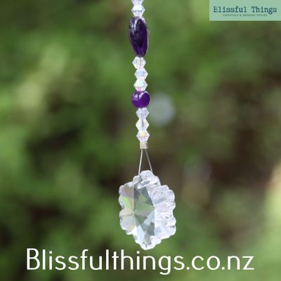 Sun Catcher with Amethyst Beads
