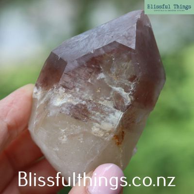 Fire Quartz Point with Phantom inclusion