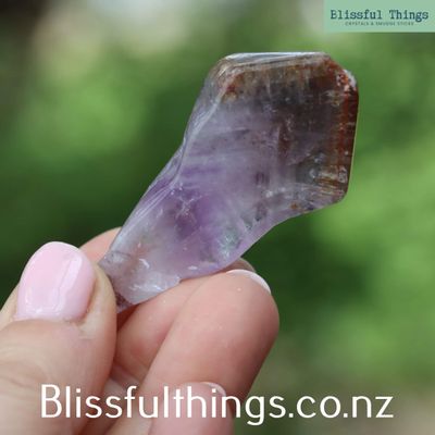 Red Capped Amethyst, Polished