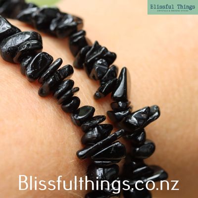 Black Tourmaline Chip Bracelet