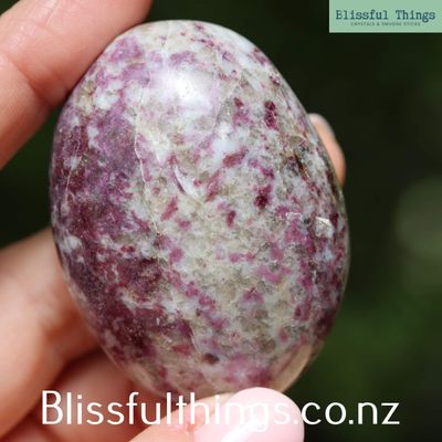 Lepidolite with Rubellite/Unicorn Stone, Palm Stone