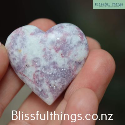 Lepidolite with Rubellite/Unicorn Stone, Heart