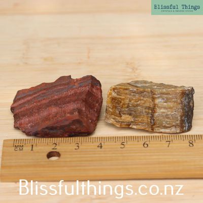 Golden Tigers eye and Red Tigers eye Pair.