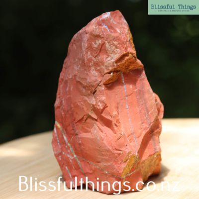 Red Jasper Raw with cut base.