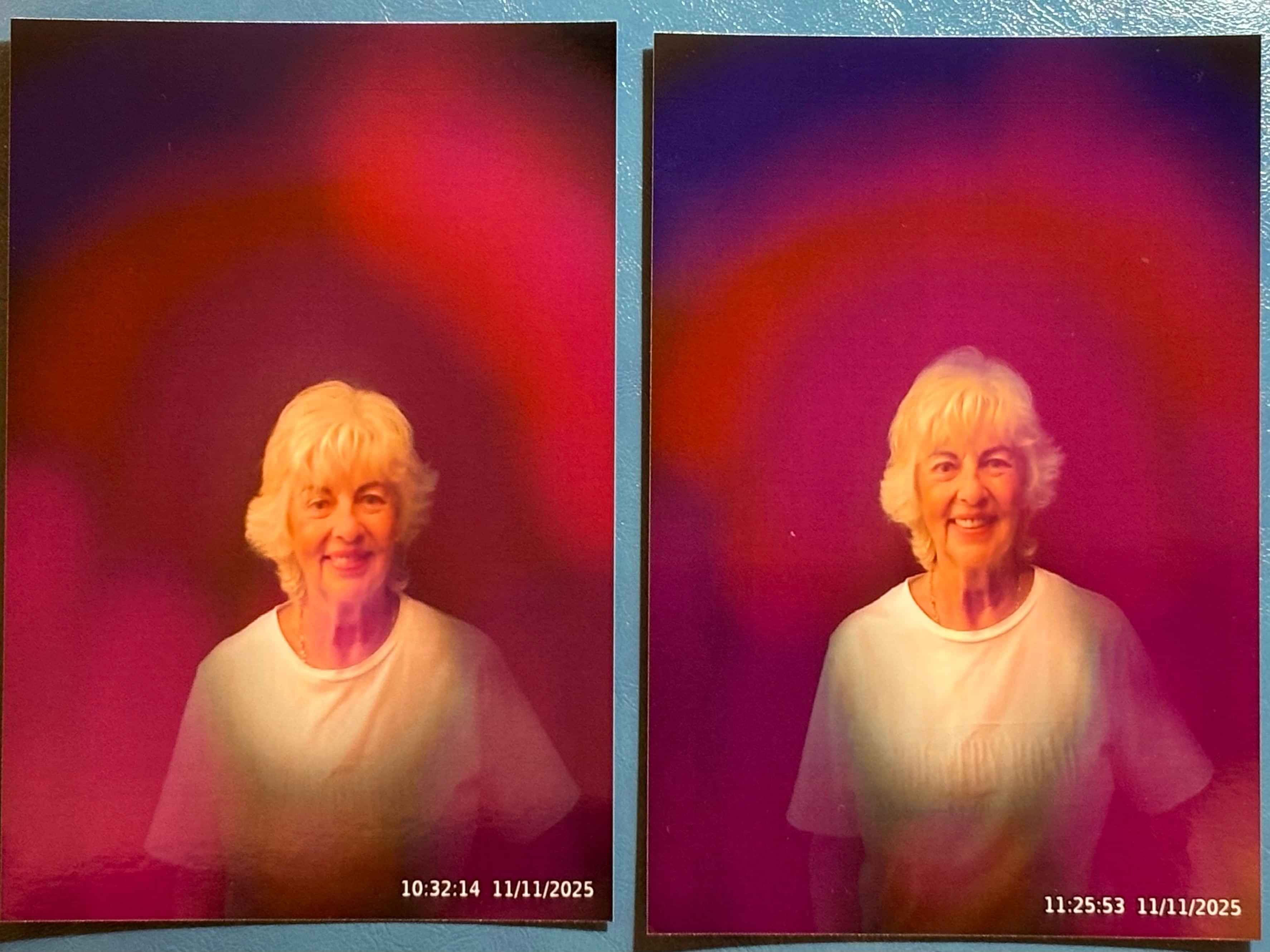 Kirlian images taken before and after 20 minutes bouncing on a XenPod