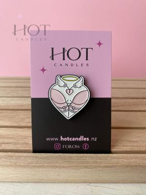 Cheeky Bum Angel Enamel Lapel Pin