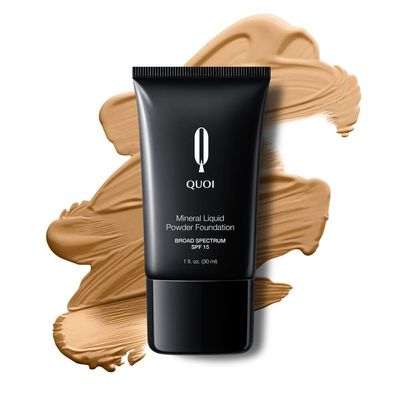 Quoi Makeup Mineral Liquid Powder Foundation Broad Spectrum SPF 15