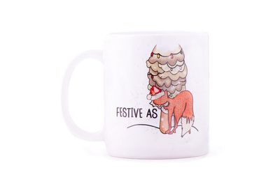 Festive As (Fox) 11oz Christmas mug