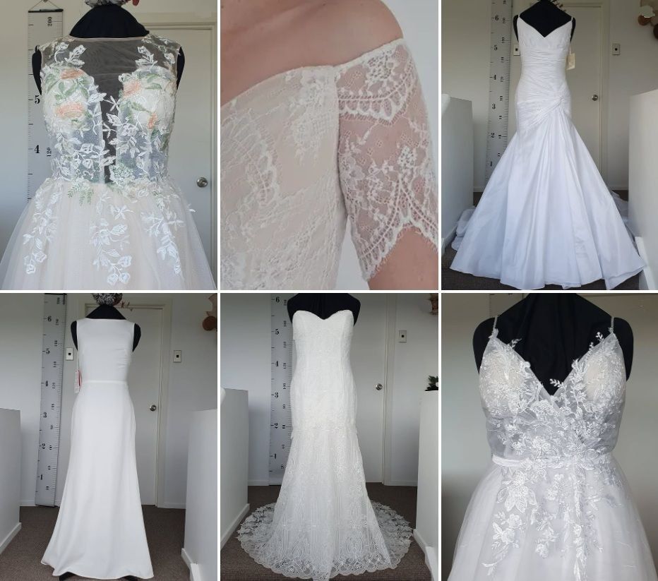 Screenshot of Instagram grid showcasing some wedding dresses