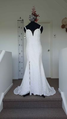 All Over Lace Gown with Split - Size 10