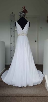 Allure Bridals Embellished Chiffon Gown - Size 8