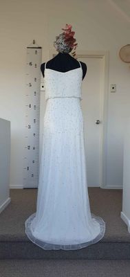 Adrianna Papell Blouson Cross Back Dress - Size 14