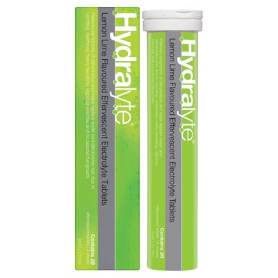 Hydralyte Effervescent 20Pk Lemon Lime