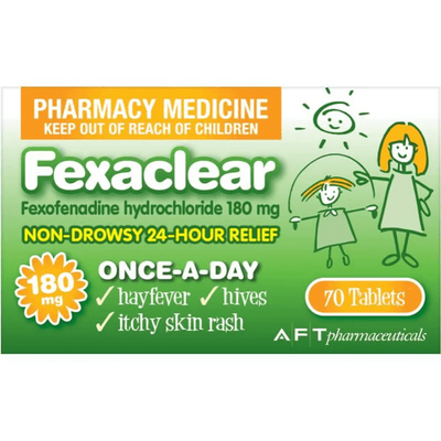 Fexaclear 180mg 70 Tablets