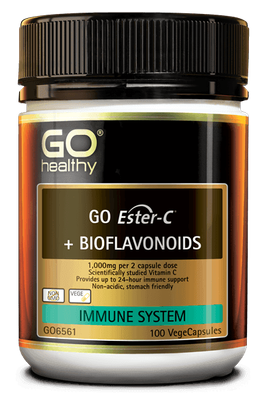 Go Healthy Ester-C + Bioflavonoids 100 Vege Capsules