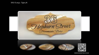 Custom house number &amp; street name sign - Type 7A