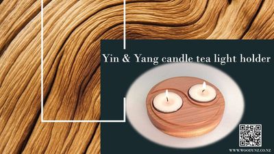 Candle tea light holder - Yin and Yang symbol ancient Chinese balance sign