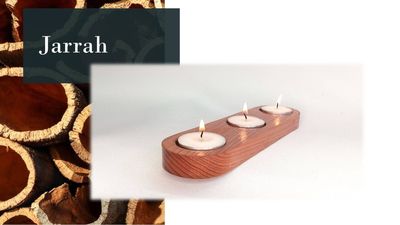Wooden candle tea light holder  - Jarrah
