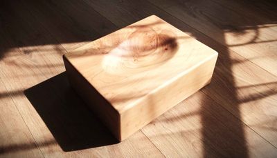 Carved wooden block - For a limited time only