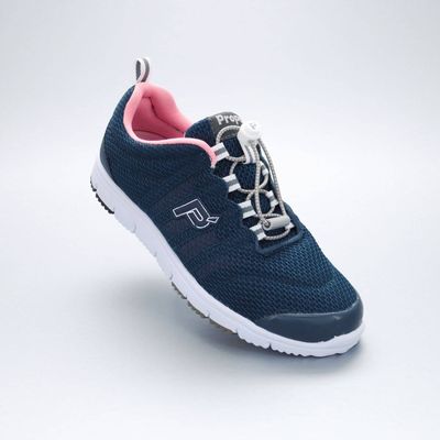 Propet Lightweight Mesh Walking Sneaker &ndash; Navy/Melon (Women's)